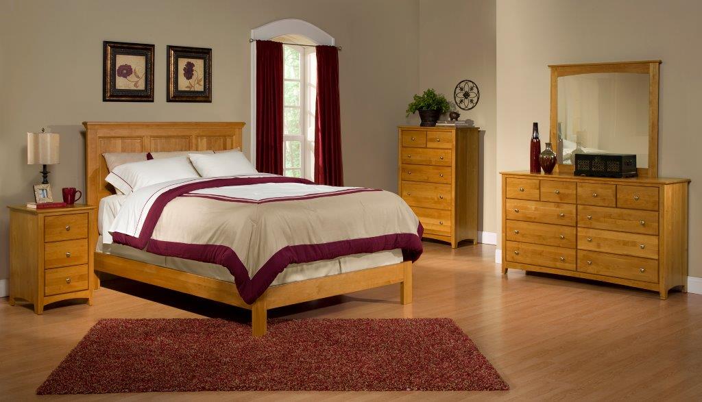 Alder Raised Panel Beds