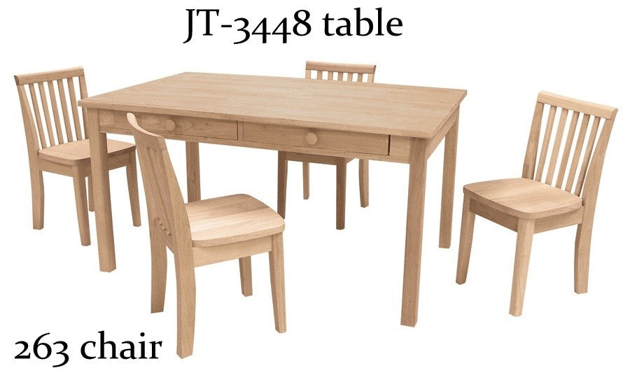[48 Inch] Kid's Table Burrs Unfinished Furniture