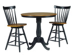 Black & Cherry with 6" pedestal extension and Copehnhagen stools