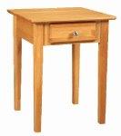 [20 Inch] Alder Shaker 1 Drawer End Table