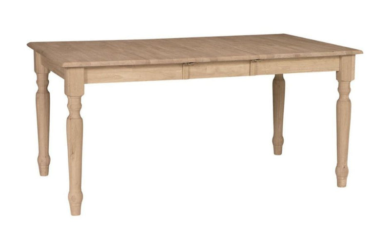 62" Extension Dining Table with Turned Leg